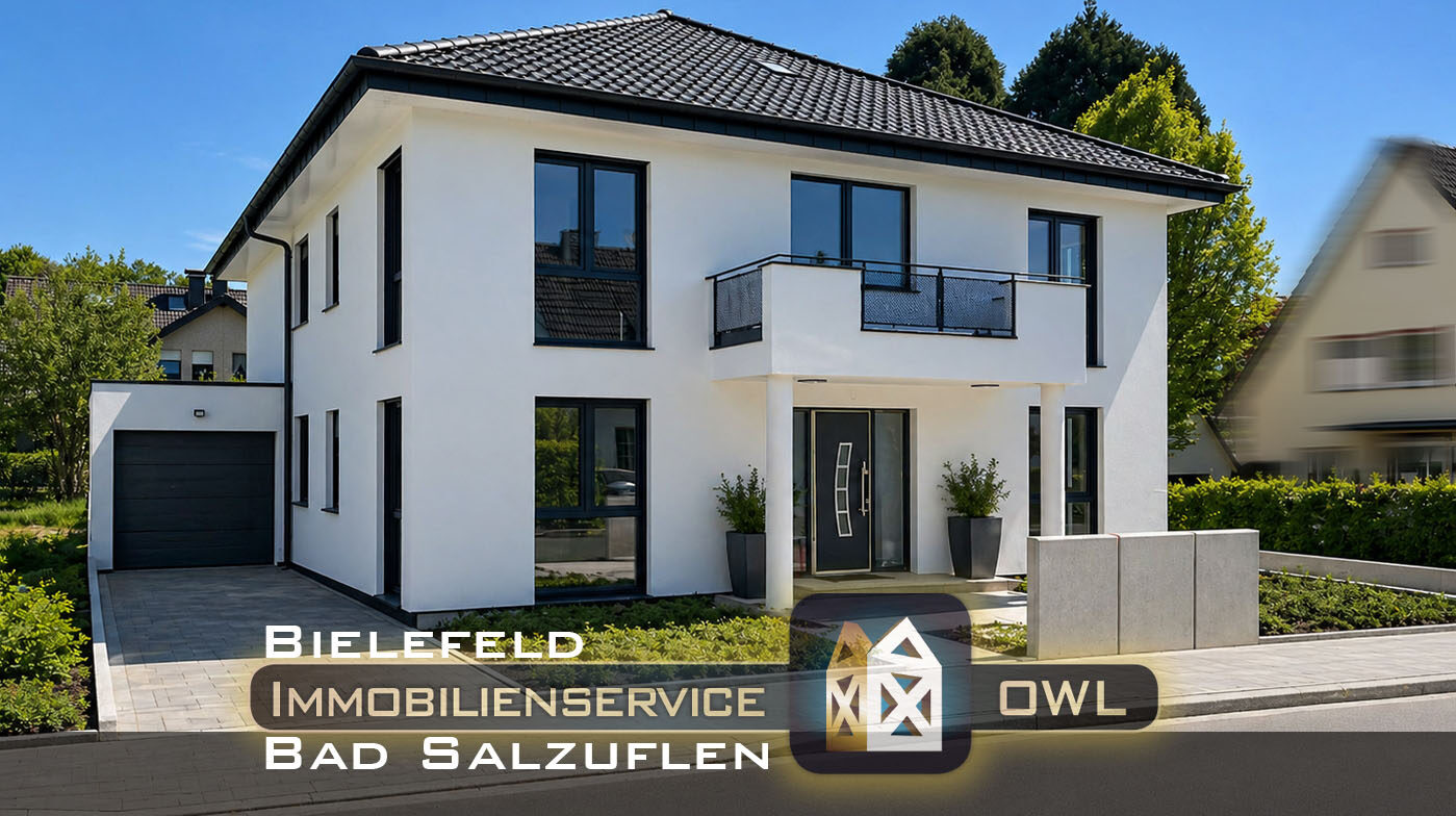 Neubau-Stilvilla in Bad Salzuflen-Schötmar – Straßenansicht