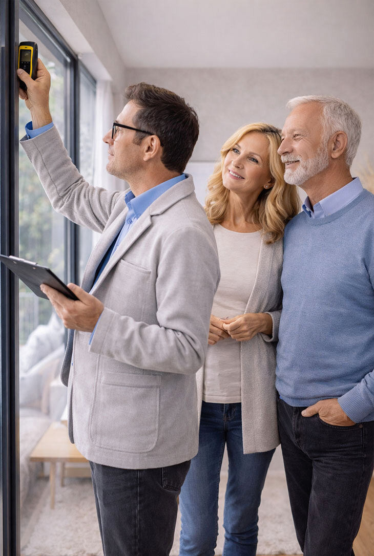 DIA-zertifizierter Dipl.-Sachverständiger von Immobilienservice OWL bei der Immobilienbewertung vor Ort
